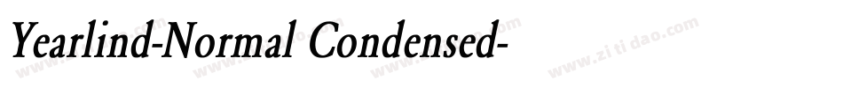 Yearlind-Normal Condensed字体转换